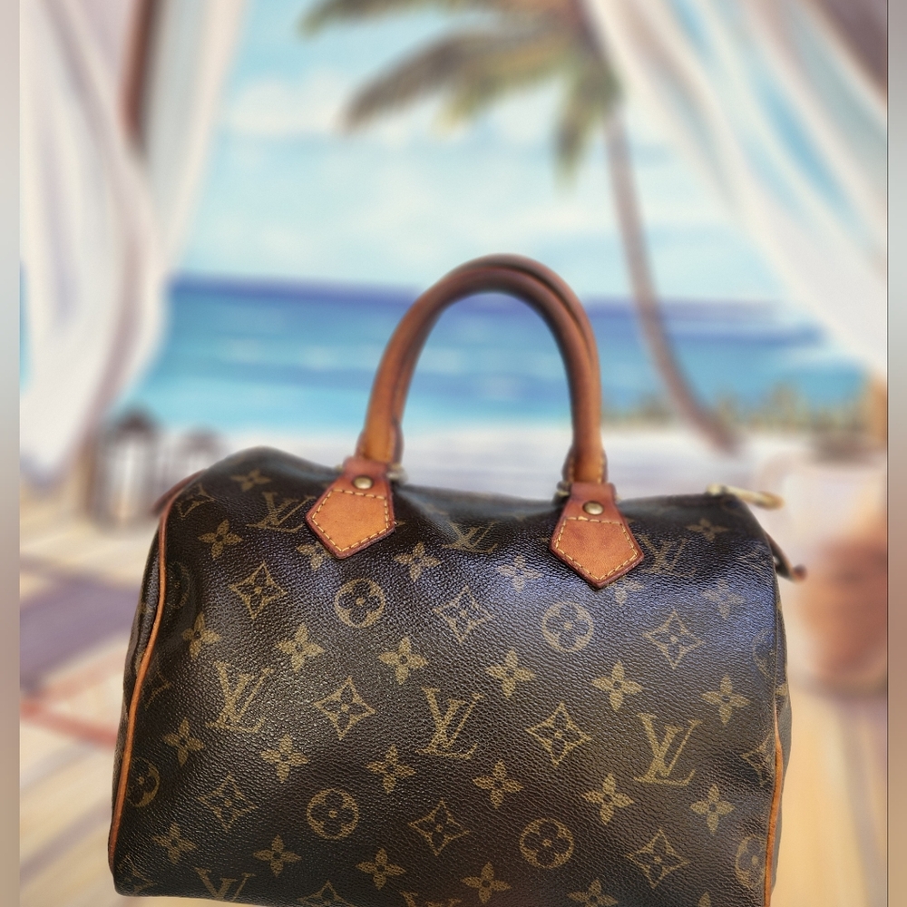 Authentic Vintage Louis Vuitton Speedy 25 Brown Monogram Handbag - Picture 2 of 16